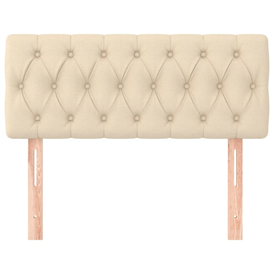 Hoofdbord 90x7x78/88 cm stof crèmekleurig 1 90 cm Crème