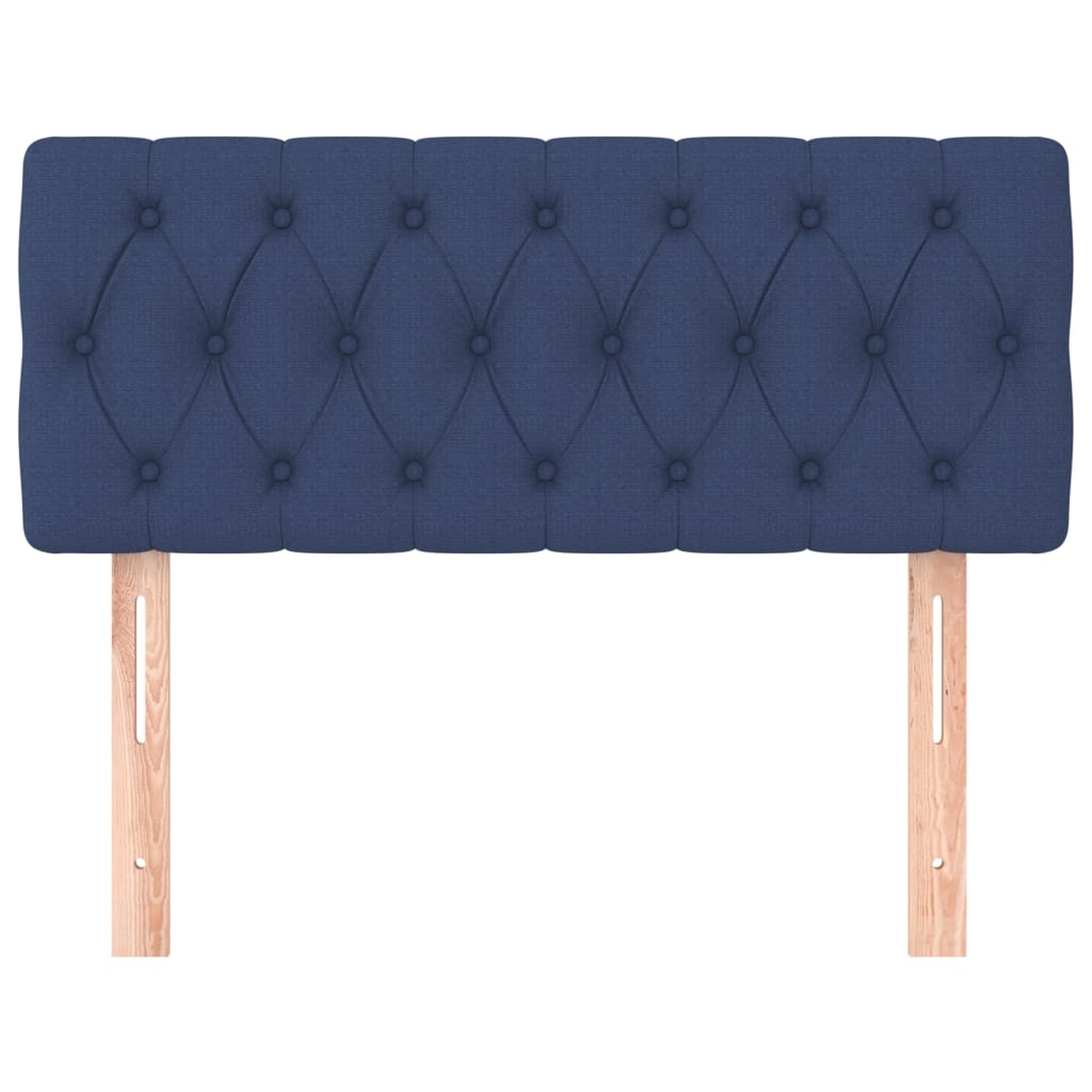 Hoofdbord 90X7X78/88 Cm Stof Blauw 90 cm Laag