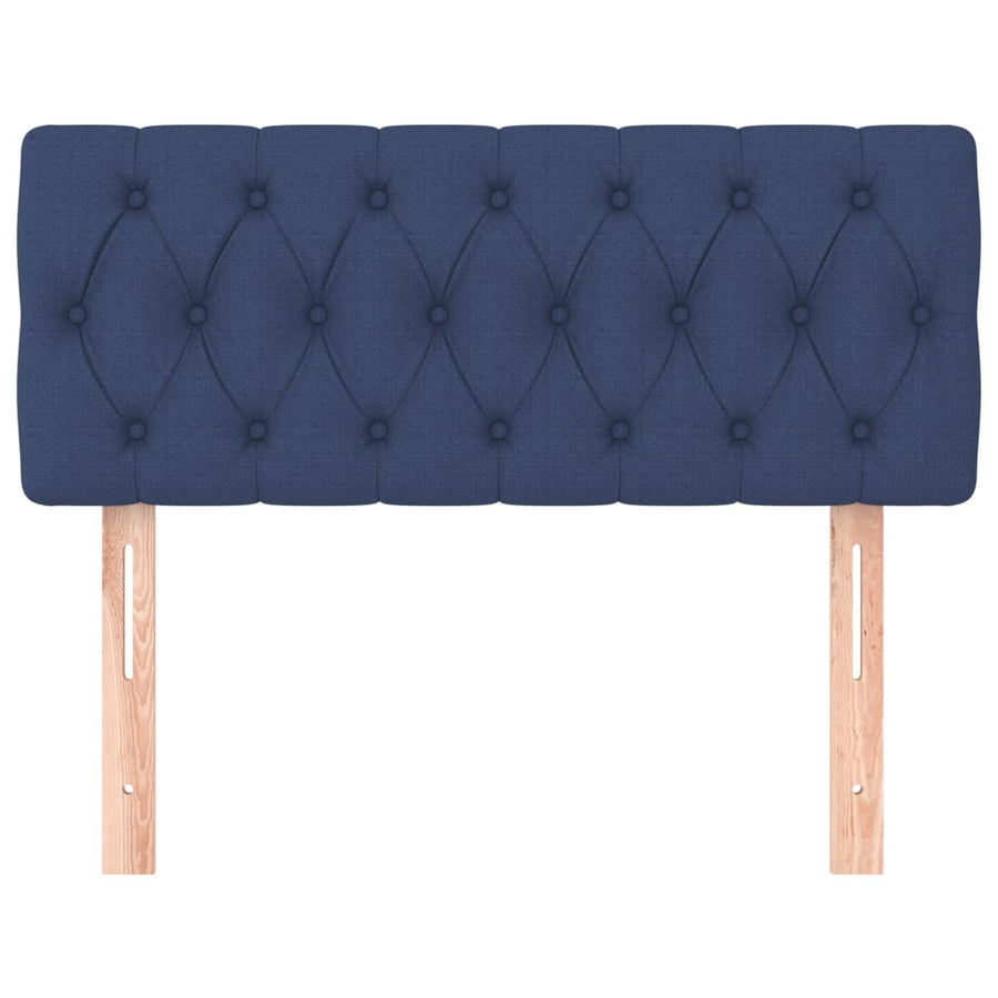 Hoofdbord 90X7X78/88 Cm Stof Blauw 90 cm Laag