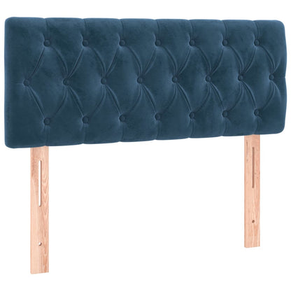 Hoofdbord 90X7X78/88 Cm Fluweel Donkerblauw 90 cm Laag