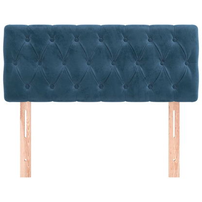 Hoofdbord 90X7X78/88 Cm Fluweel Donkerblauw 90 cm Laag