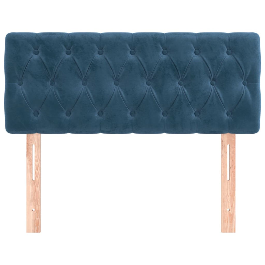 Hoofdbord 90X7X78/88 Cm Fluweel Donkerblauw 90 cm Laag