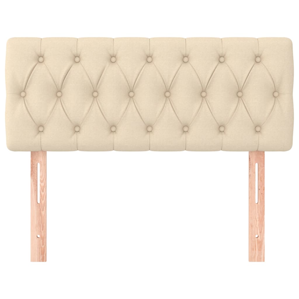 Hoofdbord 100X7X78/88 Cm Stof Crèmekleurig Crème 100 cm