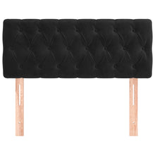 Hoofdbord 00X7X78/88 Cm Fluweel Zwart 100 cm Laag