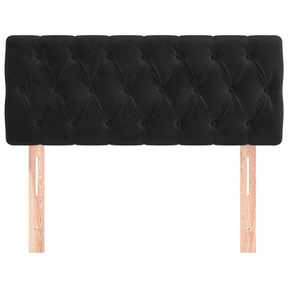 Hoofdbord 00X7X78/88 Cm Fluweel Zwart 100 cm Laag