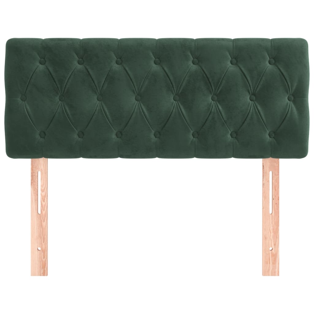 Hoofdbord 100x7x78/88 cm fluweel donkergroen 100 cm Donkergroen