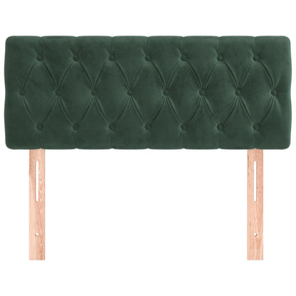 Hoofdbord 100x7x78/88 cm fluweel donkergroen 100 cm Donkergroen