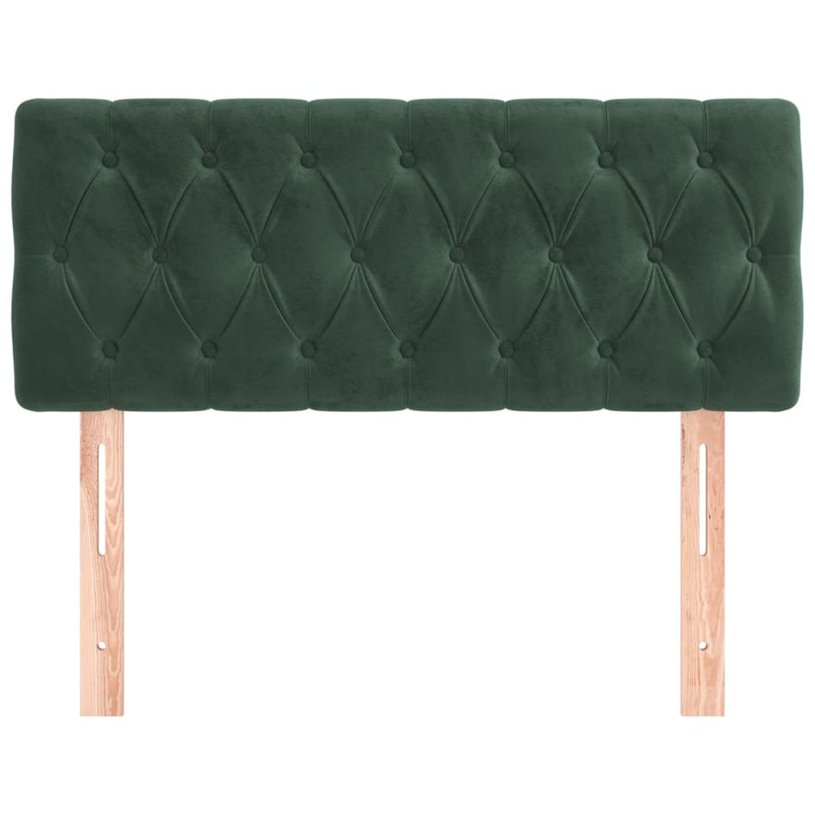 Hoofdbord 100x7x78/88 cm fluweel donkergroen 100 cm Donkergroen