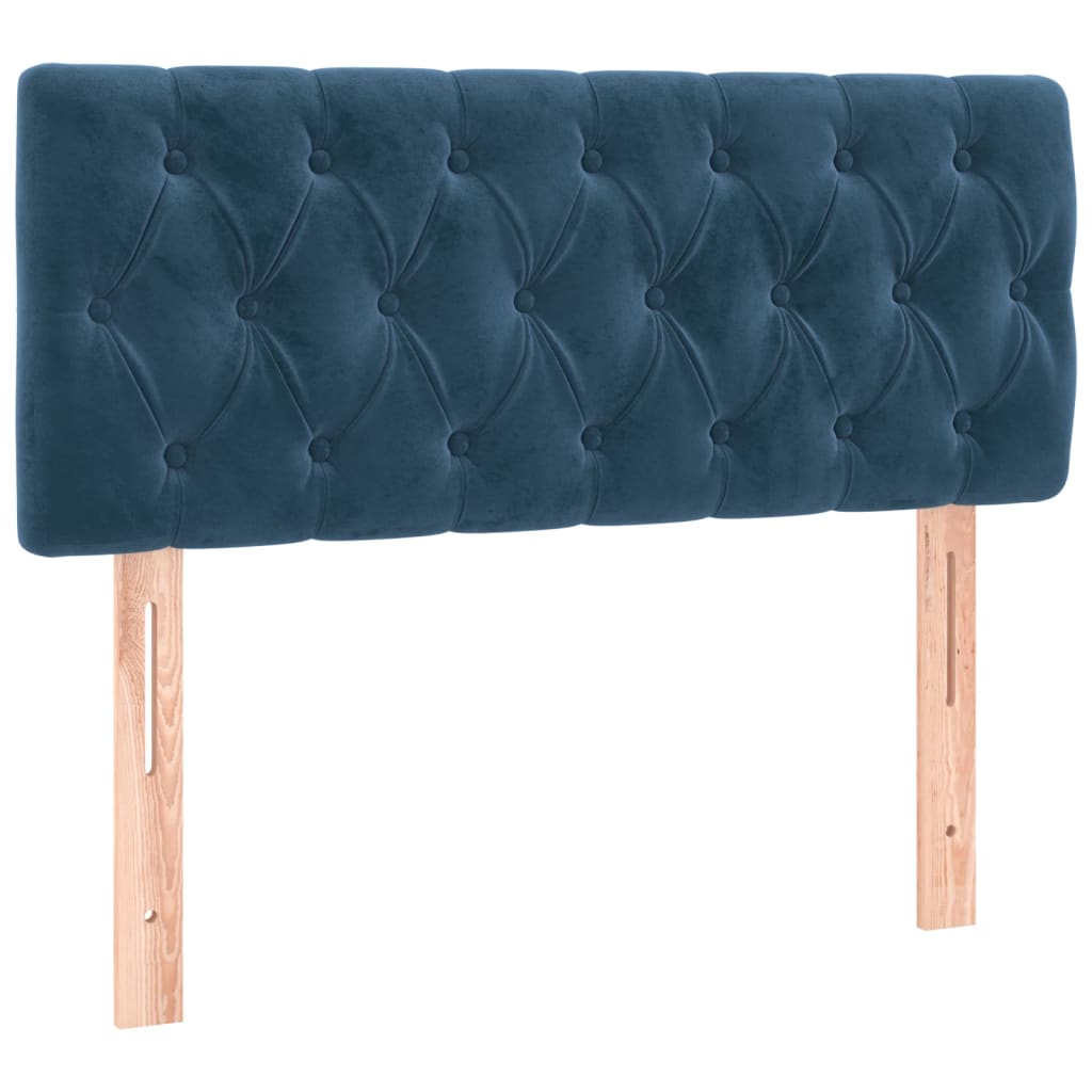 Hoofdbord 100x7x78/88 cm fluweel donkerblauw 100 cm Laag