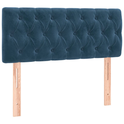 Hoofdbord 100x7x78/88 cm fluweel donkerblauw 100 cm Laag