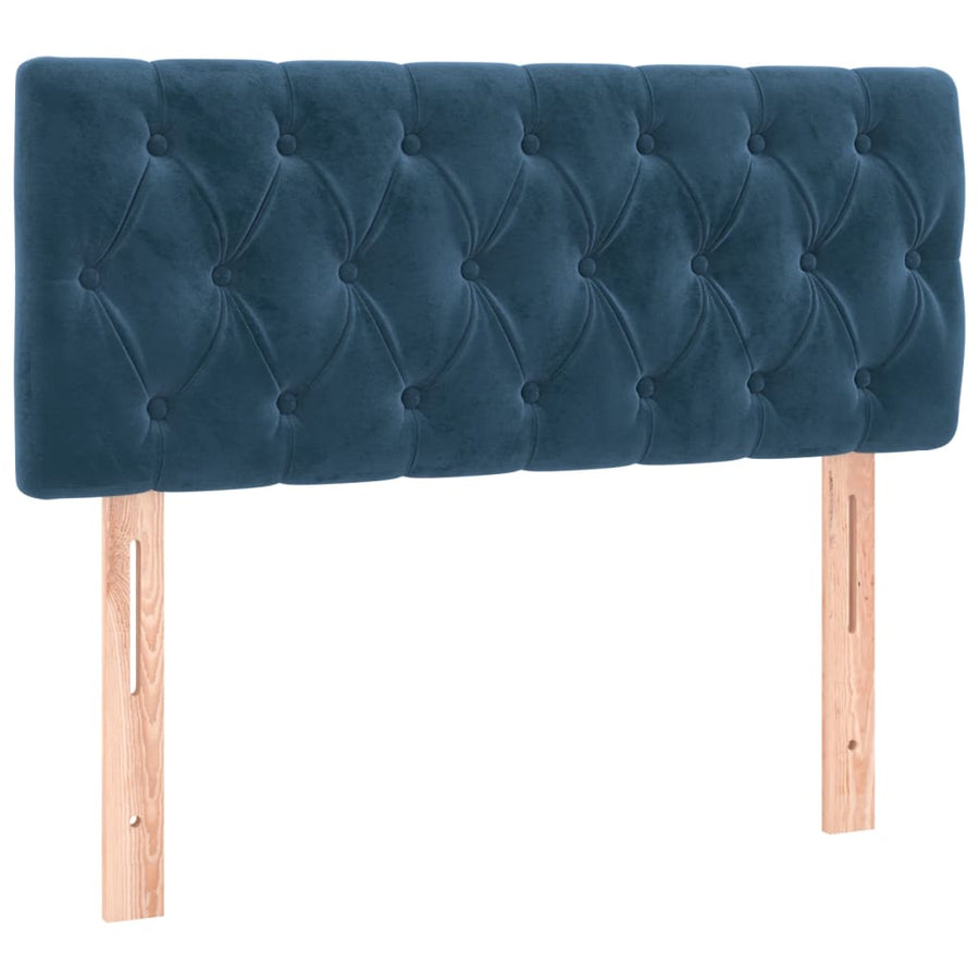 Hoofdbord 100x7x78/88 cm fluweel donkerblauw 100 cm Laag
