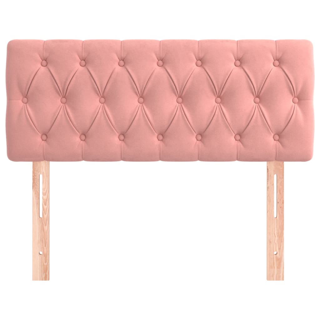 Hoofdbord 00X7X78/88 Cm Fluweel Roze 100 cm Laag
