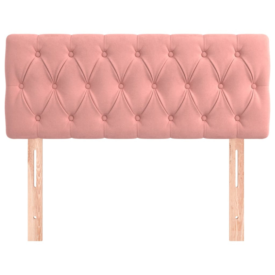Hoofdbord 00X7X78/88 Cm Fluweel Roze 100 cm Laag
