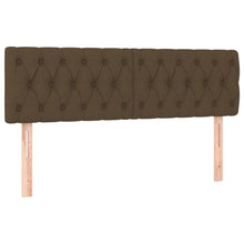 Hoofdborden 2 st 72x7x78/88 cm stof donkerbruin 1 144 cm Donkerbruin