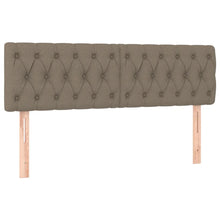 Hoofdborden 2 St 72X7X78/88 Cm Stof Taupe 144 cm Laag