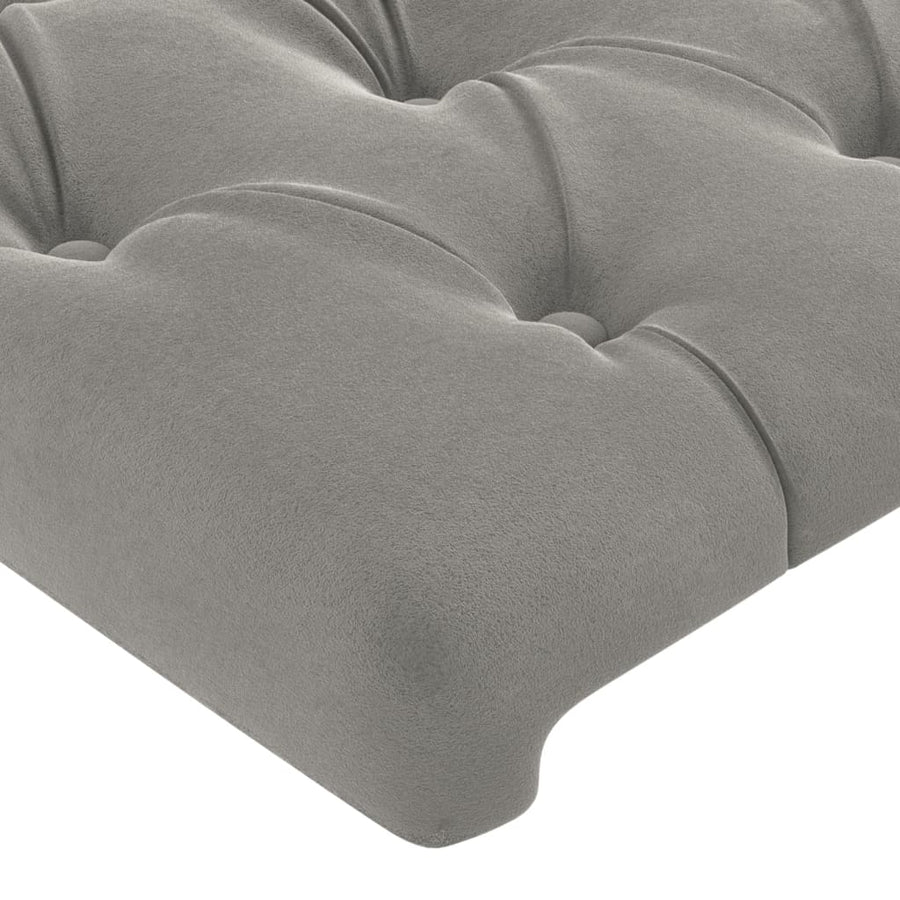 Hoofdborden 2 St 72X7X78/88 Cm Fluweel Lichtgrijs 144 cm Laag