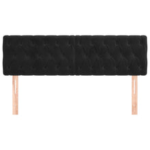 Hoofdborden 2 St 72X7X78/88 Cm Fluweel Zwart 144 cm Laag