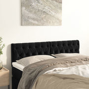 Hoofdborden 2 st 72x7x78/88 cm fluweel zwart