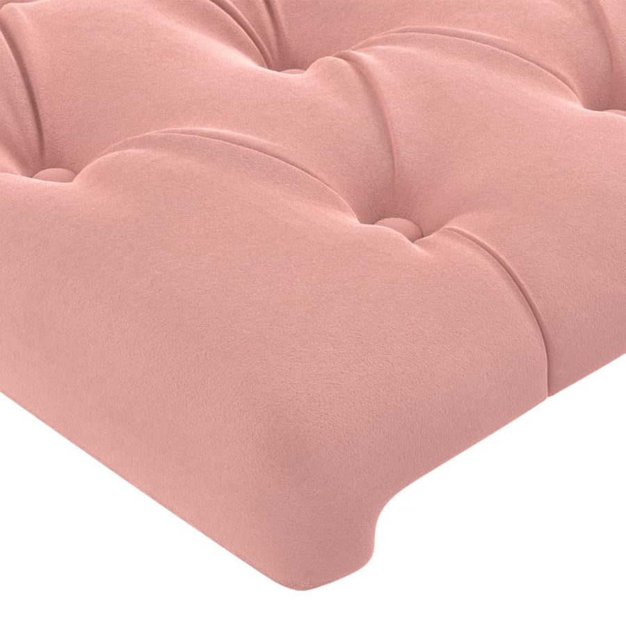 Hoofdborden 2 St 72X7X78/88 Cm Fluweel Roze 1 144 cm Laag