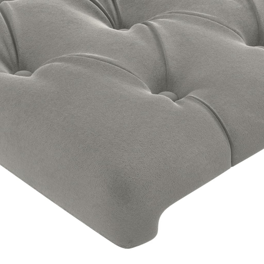 Hoofdborden 2 St 80X7X78/88 Cm Fluweel Lichtgrijs 160 cm Laag