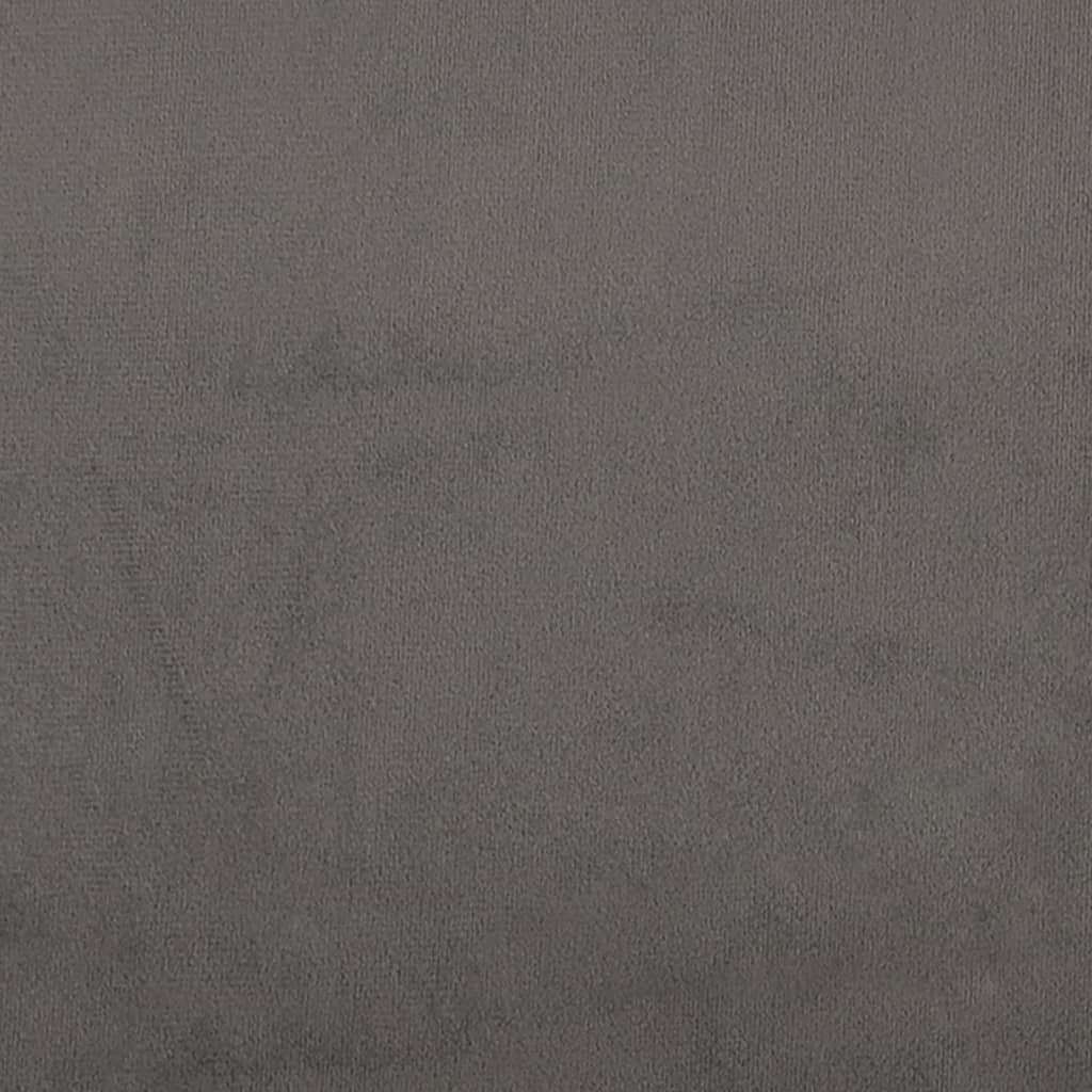 Hoofdborden 2 St 80X7X78/88 Cm Fluweel Donkergrijs 160 cm Laag