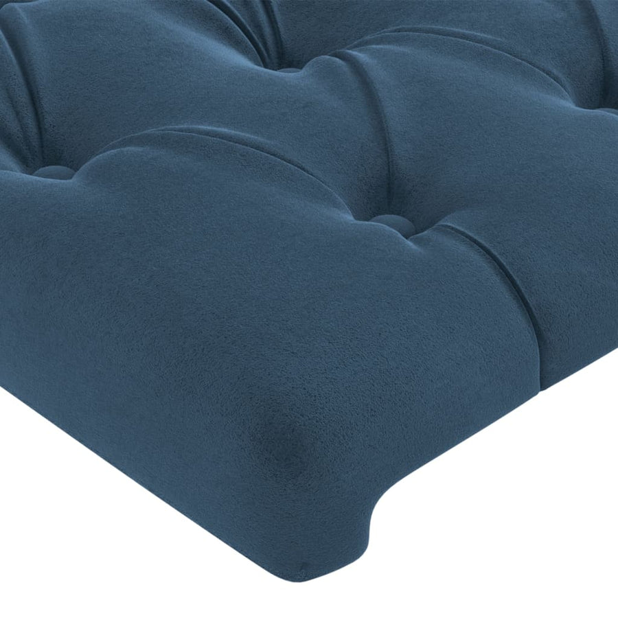 Hoofdborden 2 St 80X7X78/88 Cm Fluweel Donkerblauw 160 cm Laag
