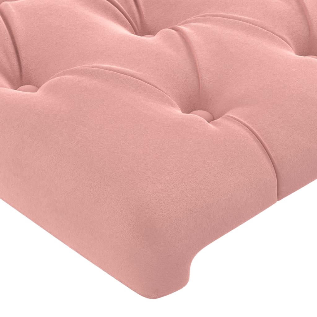 Hoofdborden 2 St 80X7X78/88 Cm Fluweel Roze 160 cm Laag