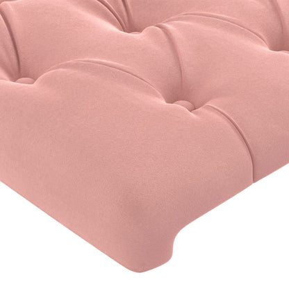 Hoofdborden 2 St 80X7X78/88 Cm Fluweel Roze 160 cm Laag