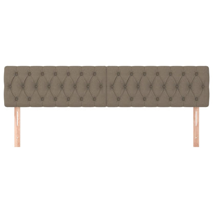 Hoofdborden 2 St 90X7X78/88 Cm Stof Taupe 180 cm Laag