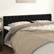 Hoofdborden 2 st 90x7x78/88 cm fluweel zwart