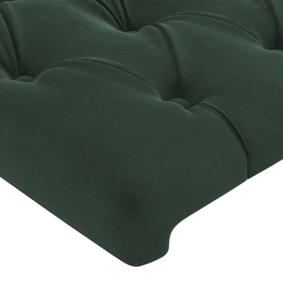 Hoofdborden 2 St 90X7X78/88 Cm Fluweel Donkergroen 1 180 cm Laag