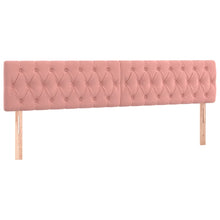 Hoofdborden 2 St 90X7X78/88 Cm Fluweel Roze 1 180 cm