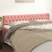 Hoofdbord 90x7x78/88 cm fluweel roze (2 stuks)