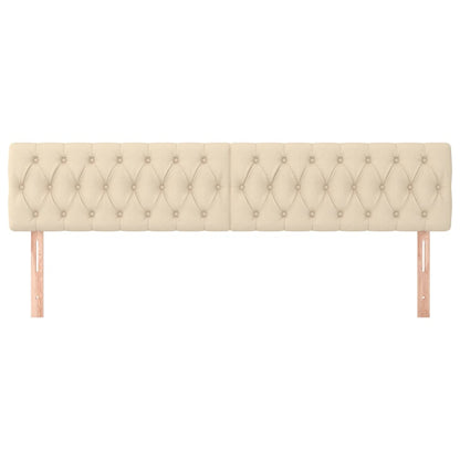 Hoofdborden 2 St 00X7X78/88 Cm Stof Kleurig Crème 200 cm Laag