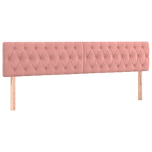 Hoofdborden 2 St 00X7X78/88 Cm Fluweel Roze 200 cm Laag