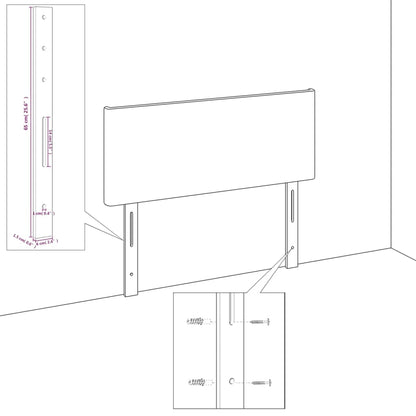 Hoofdbord 80x5x78/88 cm kunstleer cappuccinokleurig