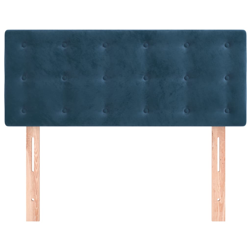 Hoofdbord 80x5x78/88 cm fluweel donkerblauw 80 cm Laag