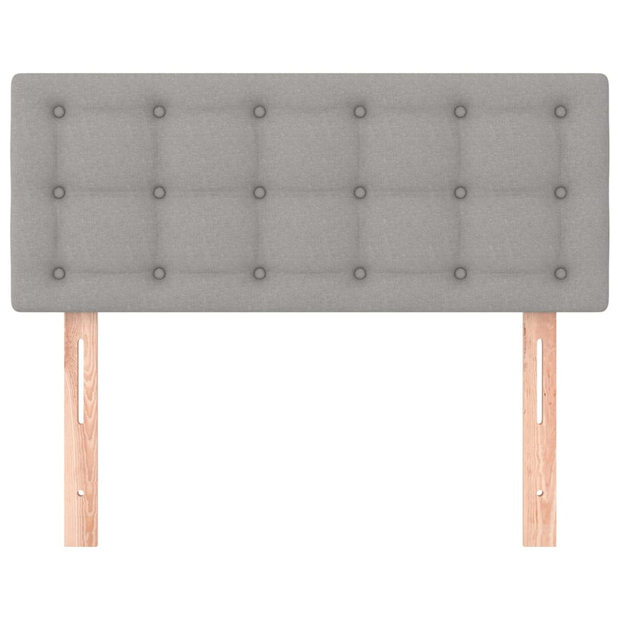 Hoofdbord 90x5x78/88 cm stof lichtgrijs 90 cm Laag