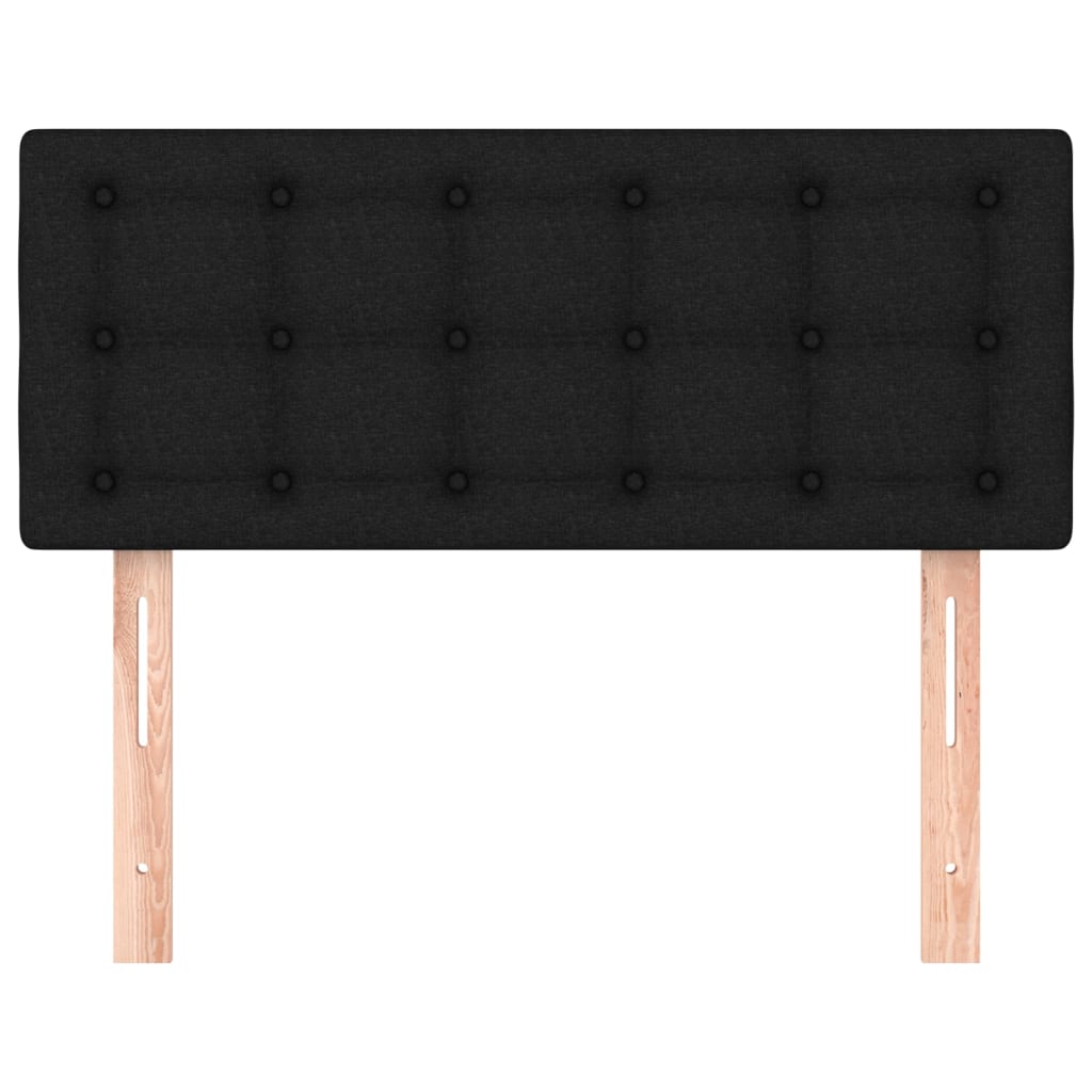 Hoofdbord 90X5X78/88 Cm Stof Zwart 90 cm Laag