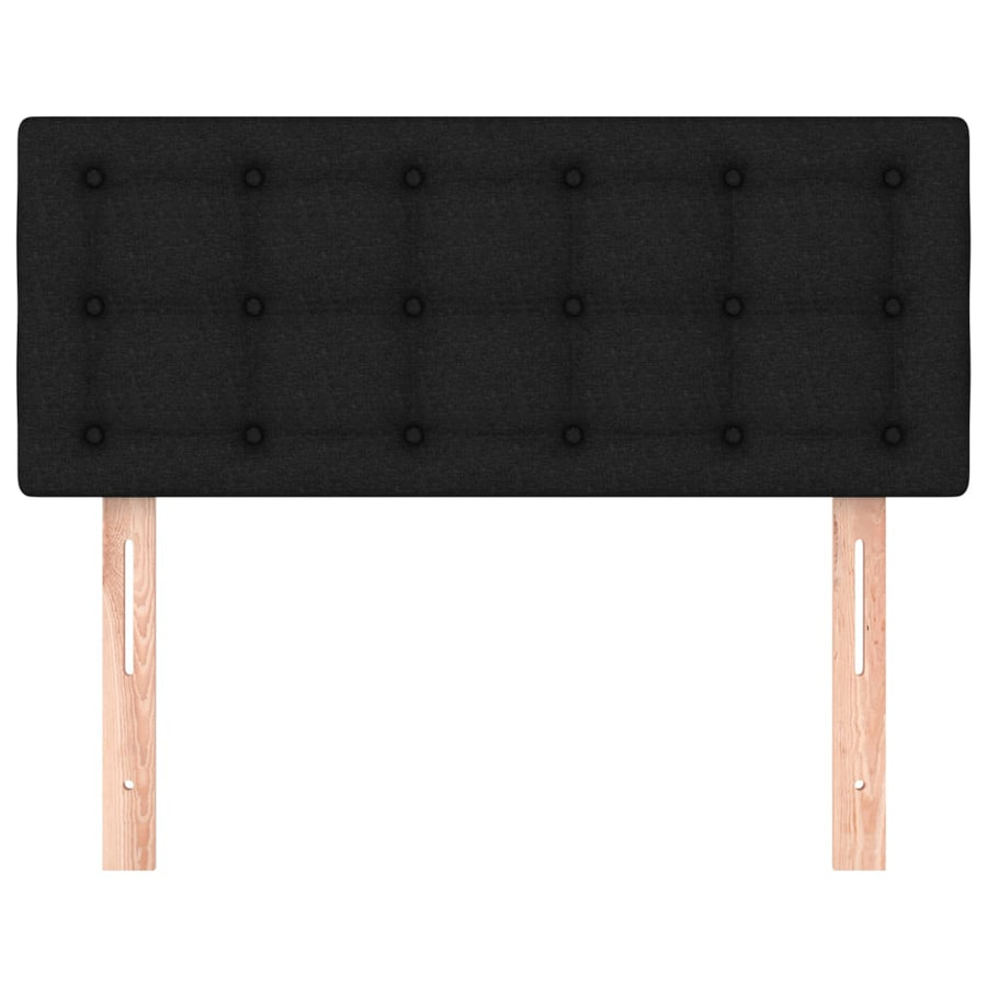 Hoofdbord 90X5X78/88 Cm Stof Zwart 90 cm Laag