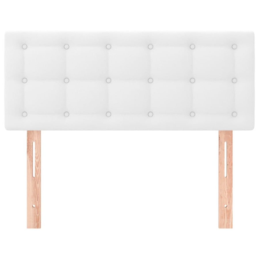 Hoofdbord 90X5X78/88 Cm Kunstleer Wit 90 cm Laag