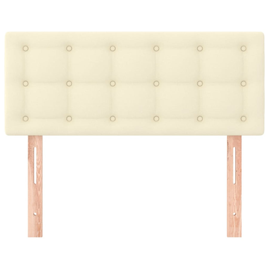 Hoofdbord 90X5X78/88 Cm Kunstleer Kleurig Crème 90 cm Laag