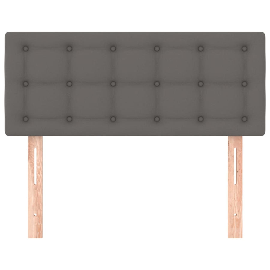 Hoofdbord 90X5X78/88 Cm Kunstleer Grijs 90 cm Laag