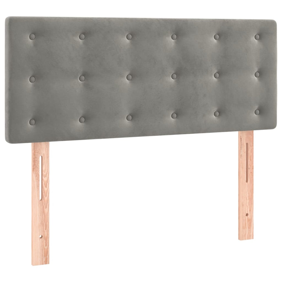 Hoofdbord 90x5x78/88 cm fluweel lichtgrijs