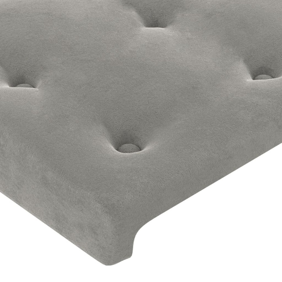 Hoofdbord 90x5x78/88 cm fluweel lichtgrijs