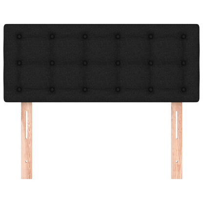 Hoofdbord 100x5x78/88 cm stof zwart 100 cm Zwart
