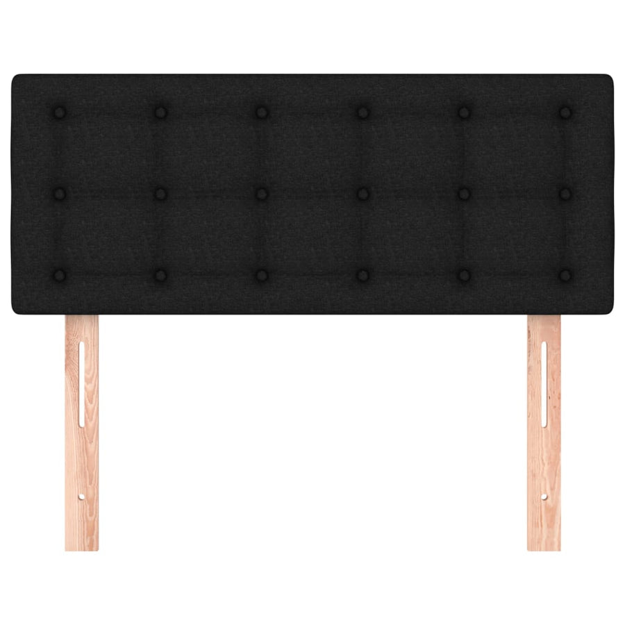 Hoofdbord 100x5x78/88 cm stof zwart 100 cm Zwart