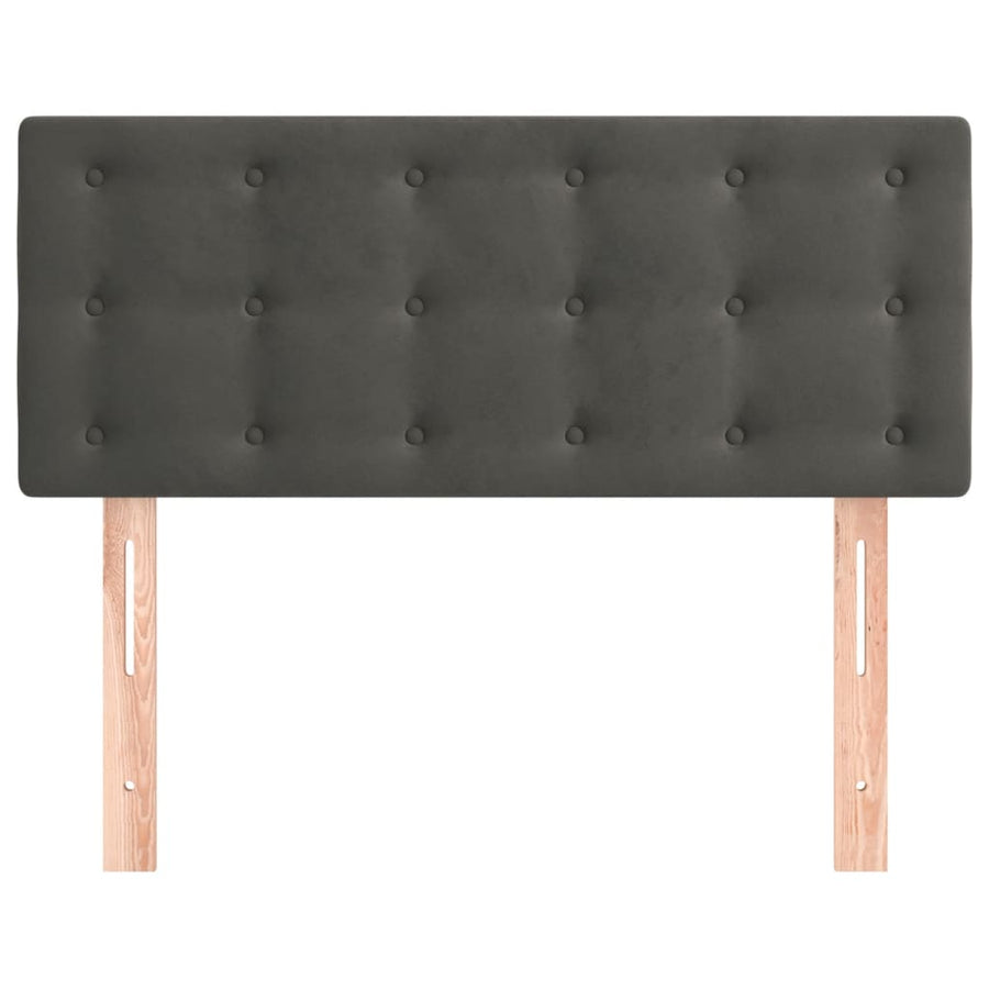 Hoofdbord 00X5X78/88 Cm Fluweel Donkergrijs 1 100 cm Laag