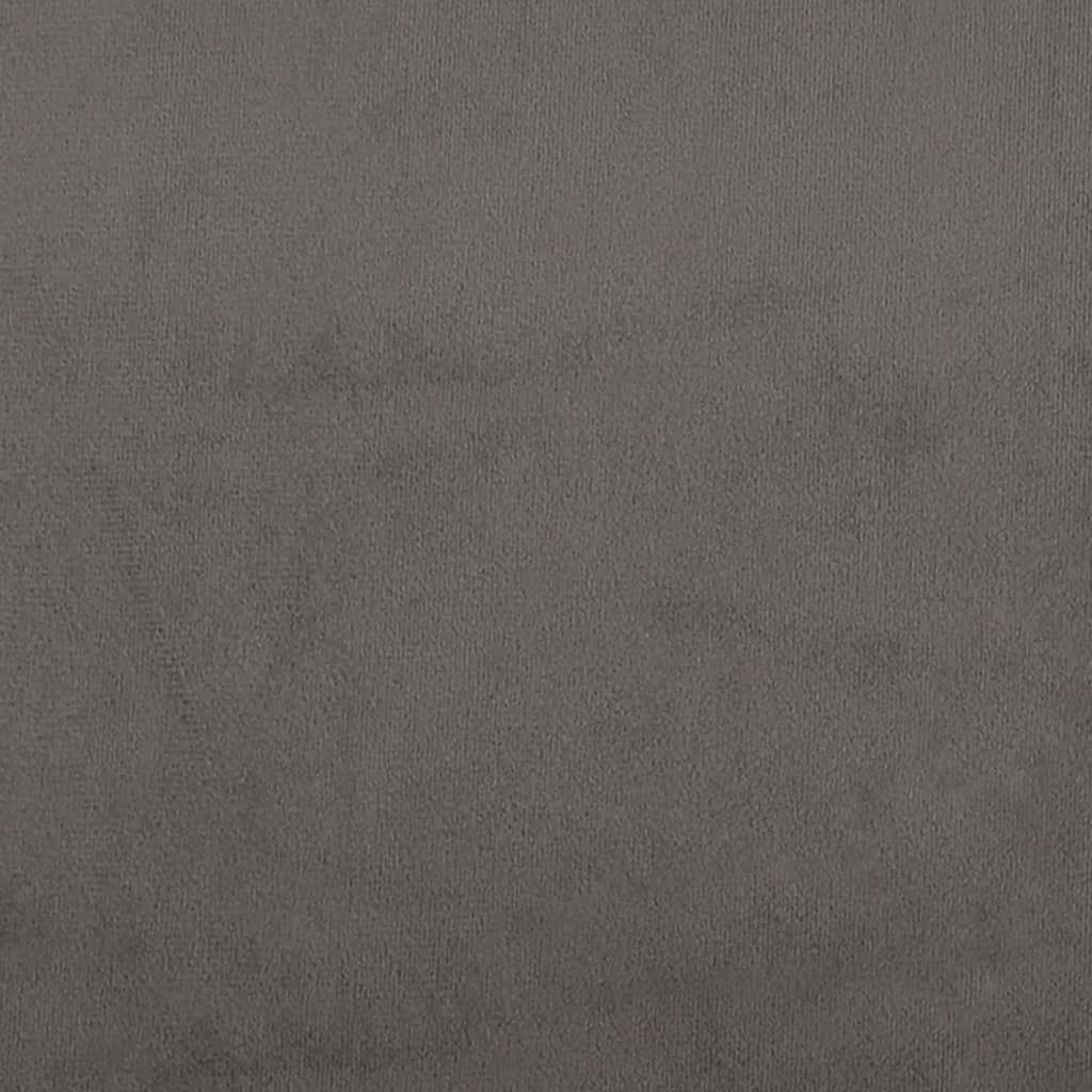 Hoofdbord 00X5X78/88 Cm Fluweel Donkergrijs 1 100 cm Laag