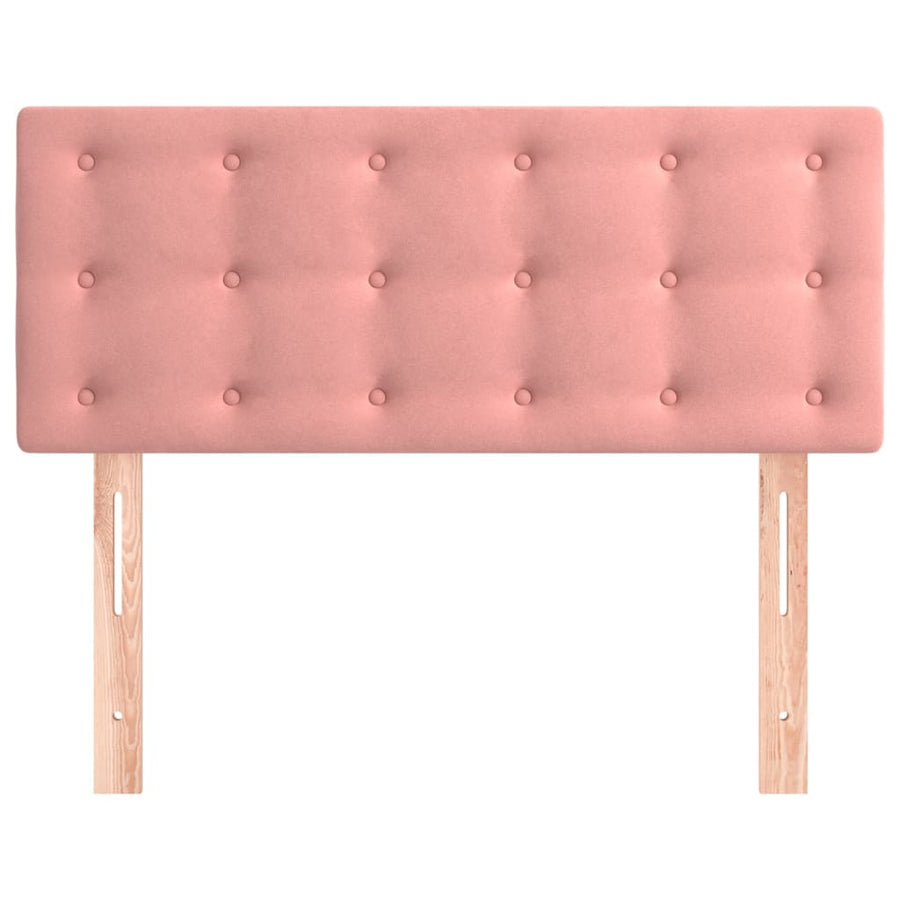 Hoofdbord 00X5X78/88 Cm Fluweel Roze 100 cm Laag